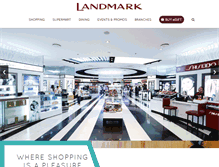 Tablet Screenshot of landmark.com.ph